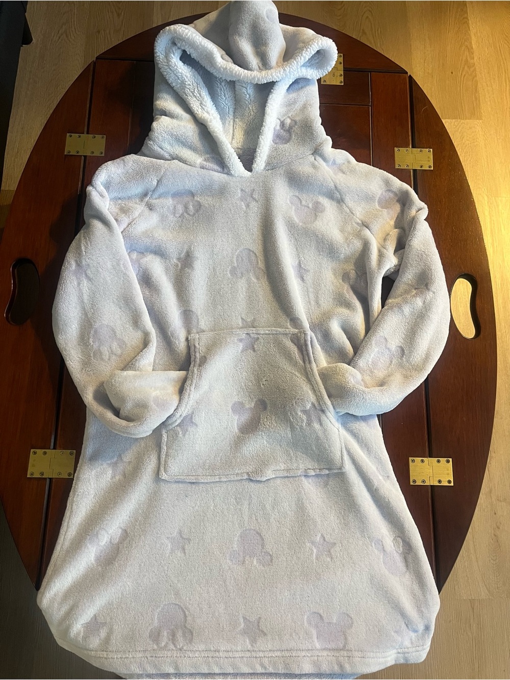 Disney Light lavender Hooded Fleece Sleep Robe with Mickey Pattern